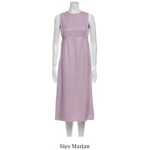 NWT Sies Marjan mauve sleeveless gathered  shirts dress size 6
